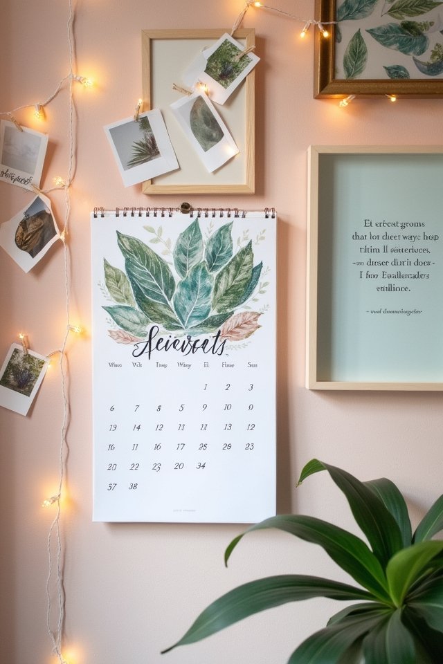 vibrant artistic wall calendar