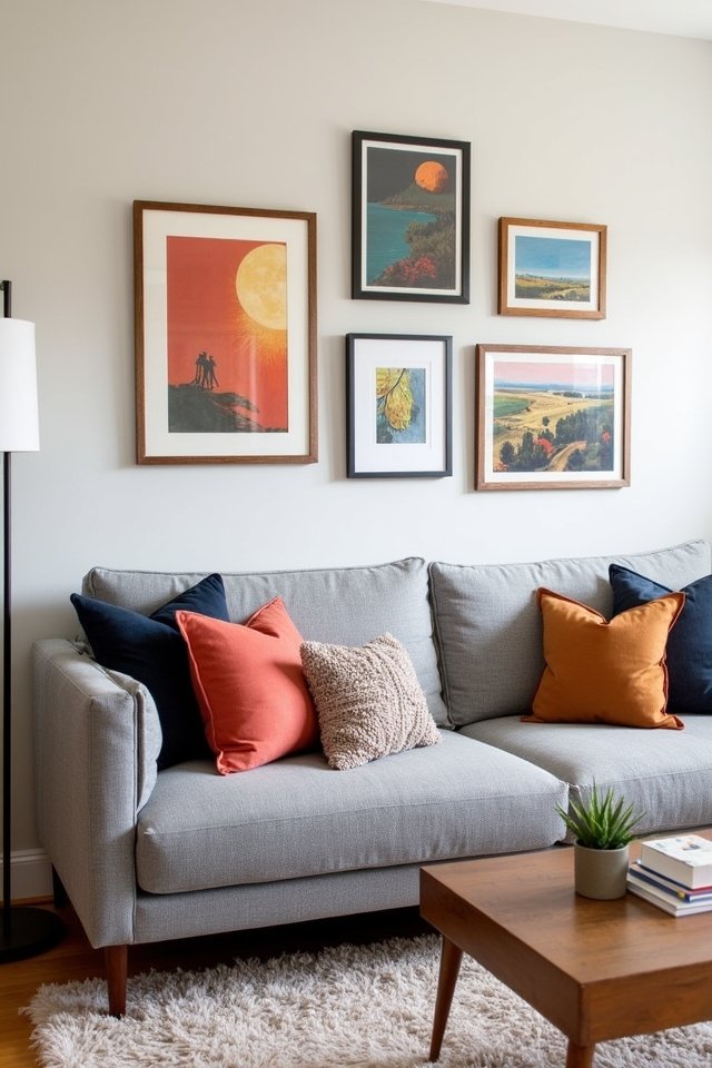 vibrant artwork enhances decor