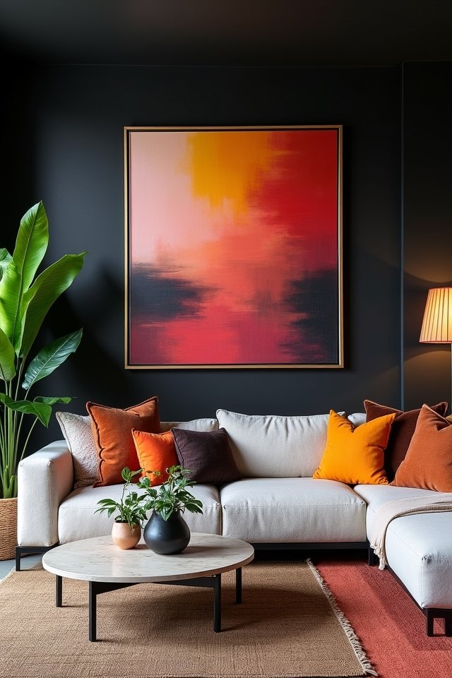 vibrant artwork for living room