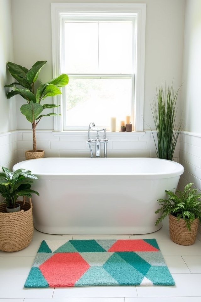 vibrant bath mat styles