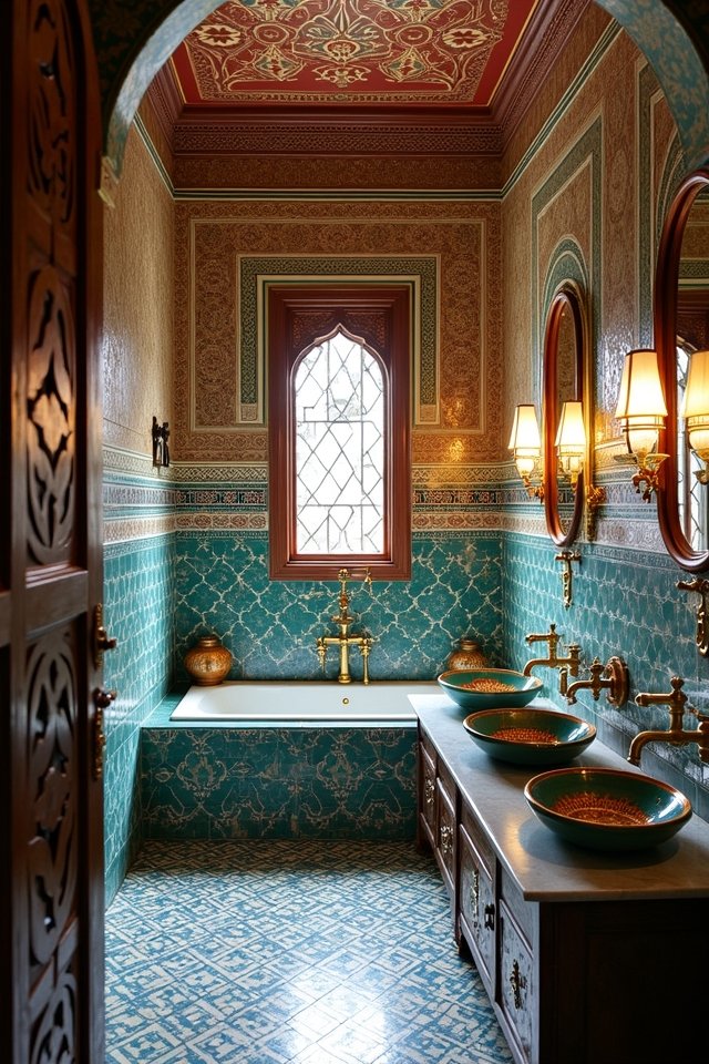 vibrant bathroom tile patterns