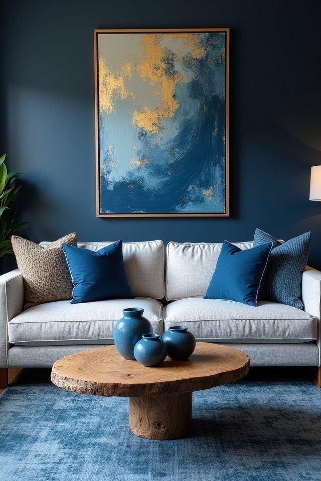 vibrant blue artistic transformation