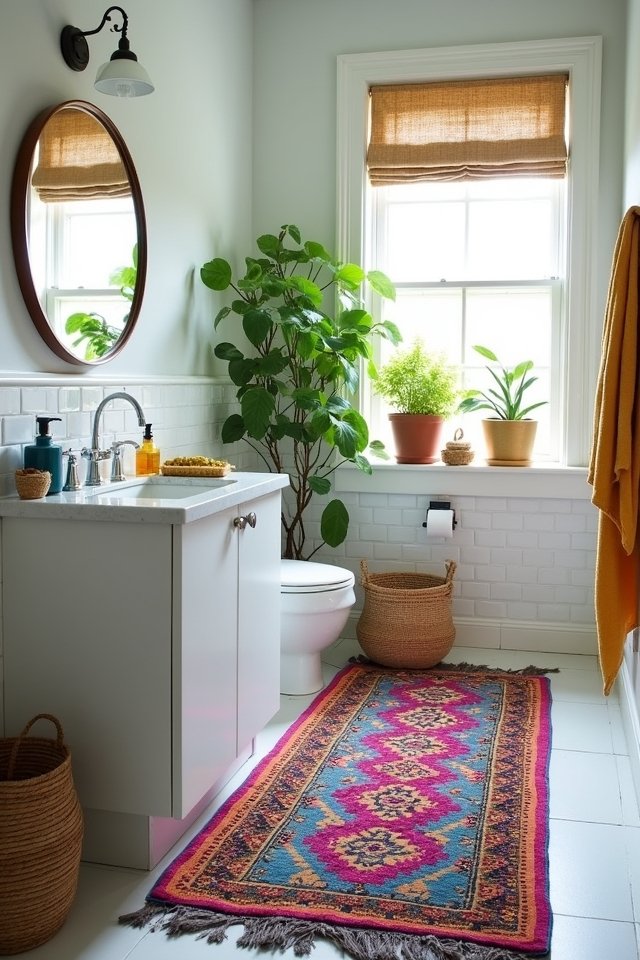vibrant bohemian bathroom transformation
