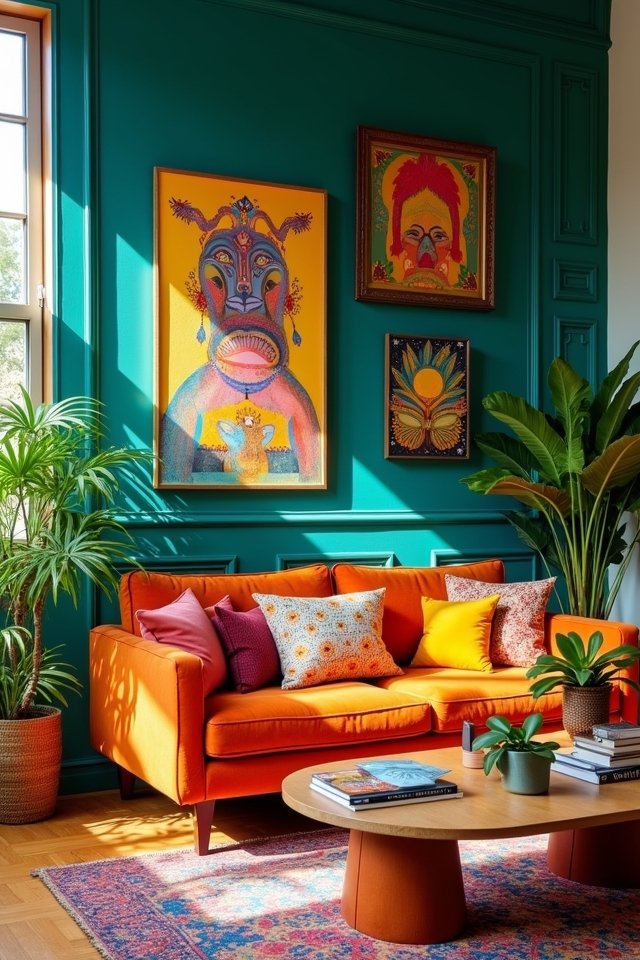 vibrant bold accent walls