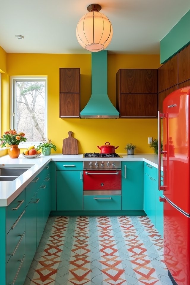 vibrant bold kitchen colors
