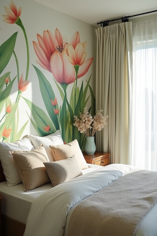 vibrant botanical bedroom escape