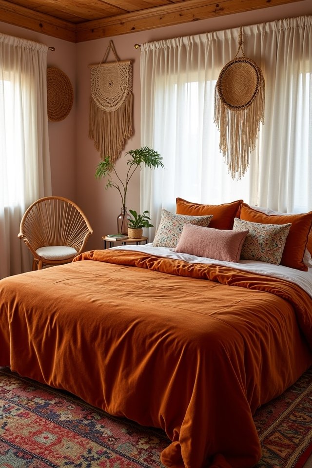 vibrant burnt orange decor