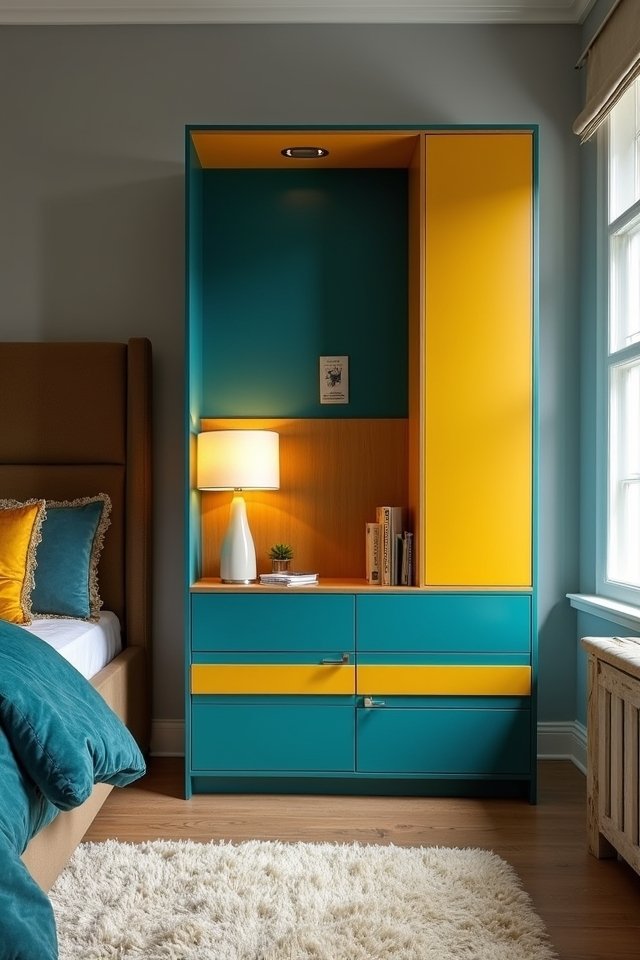 vibrant cabinets express creativity
