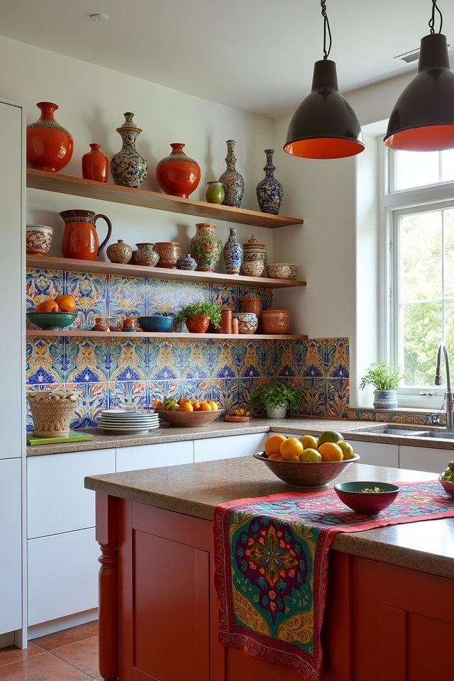 vibrant ceramics brighten kitchens