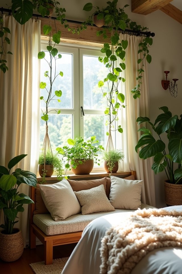 vibrant climbing vines decor