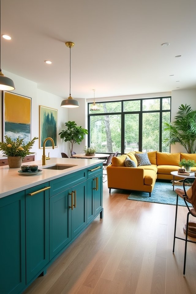 vibrant color accents energize spaces