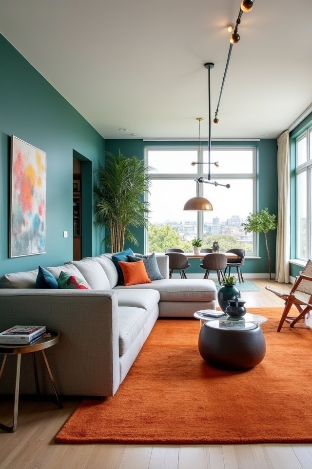 vibrant color blocking design