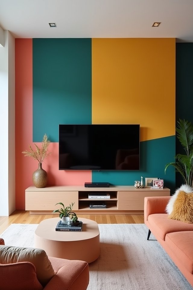 vibrant color blocking designs