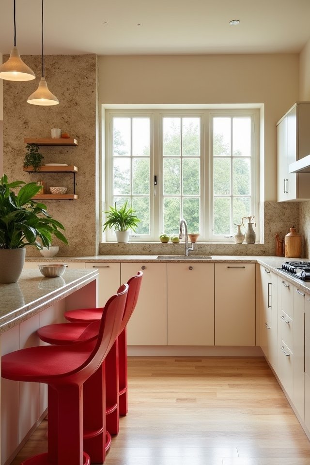 vibrant color kitchen accents