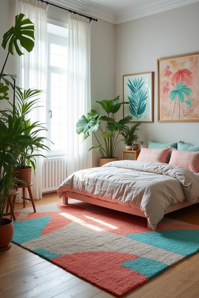 vibrant colorful area rug
