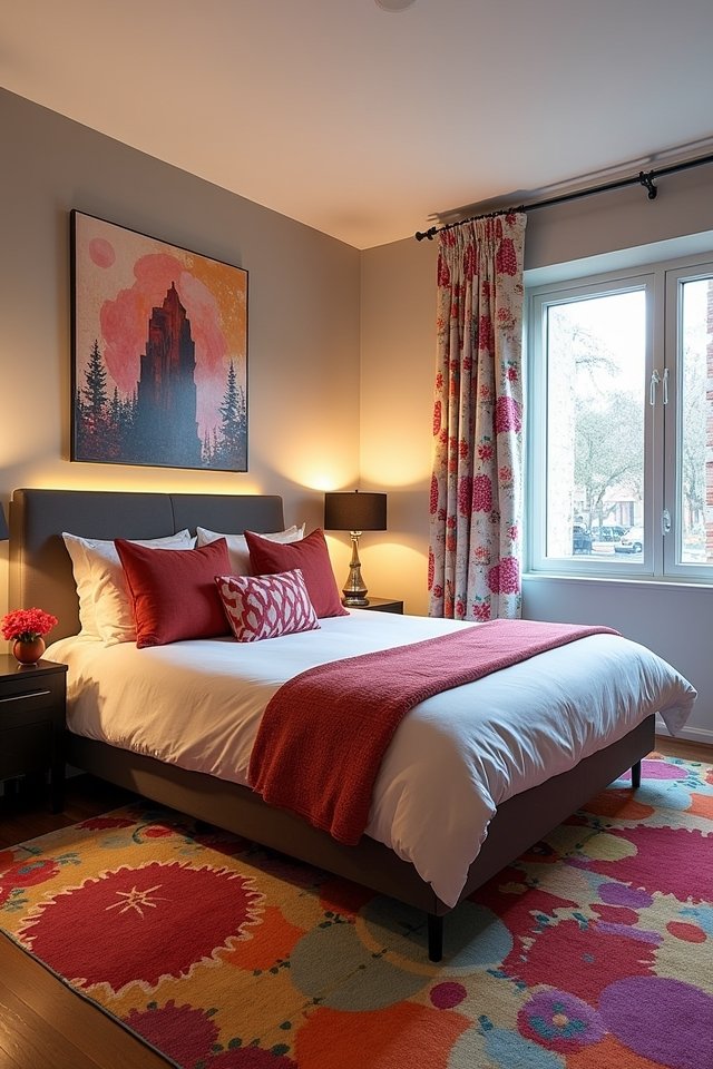vibrant colorful bedroom accessories
