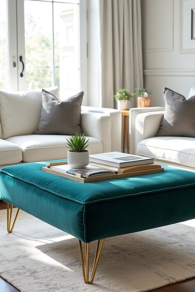 vibrant colorful coffee table