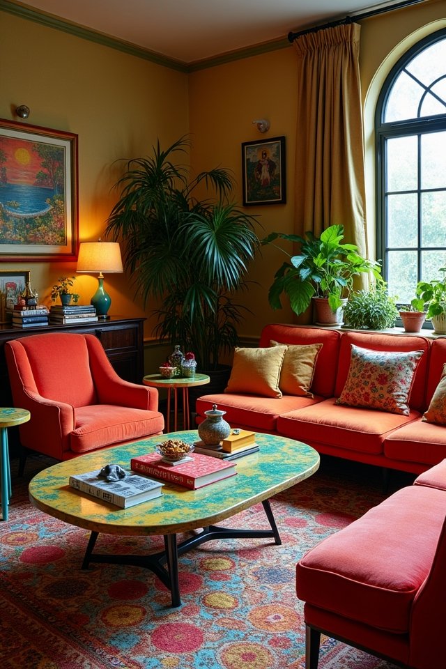 vibrant colorful coffee tables