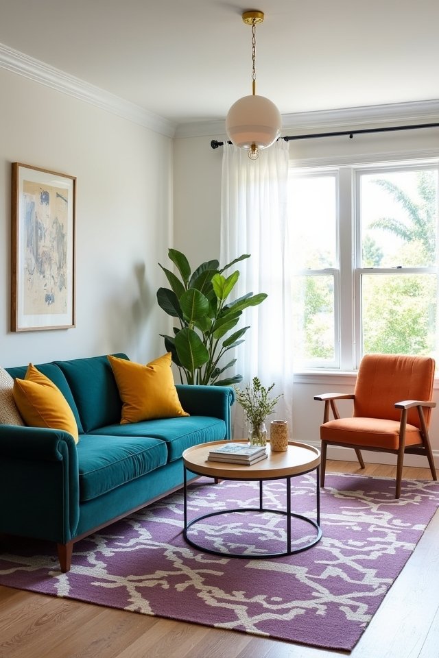 vibrant colorful living room