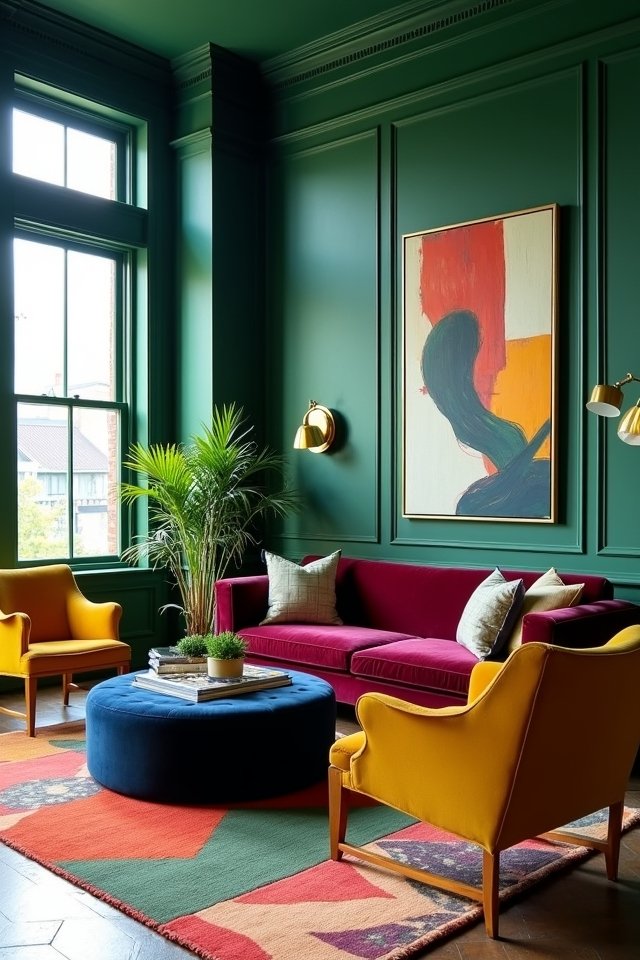 vibrant colorful living room