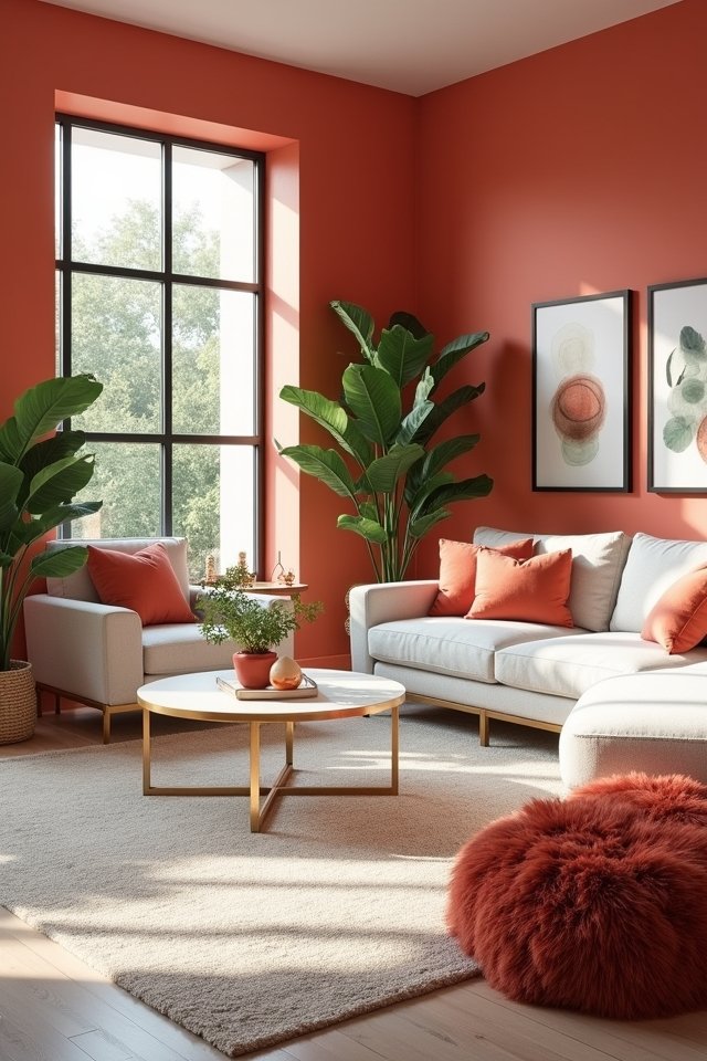 vibrant coral energizes spaces