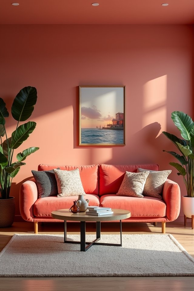 vibrant coral energizes spaces