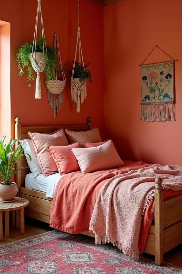 vibrant coral home accents