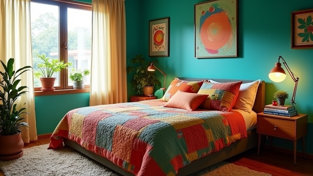 vibrant cozy bedroom inspiration