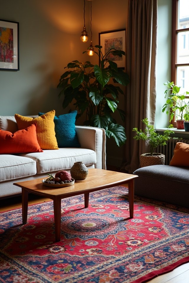 vibrant cozy colorful rugs