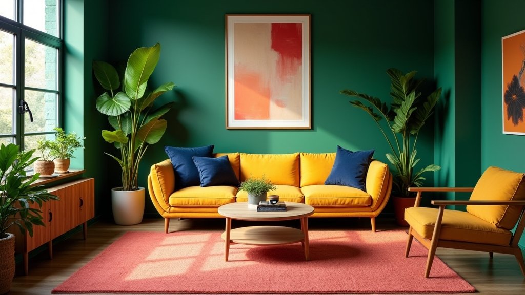 vibrant cozy living room colors