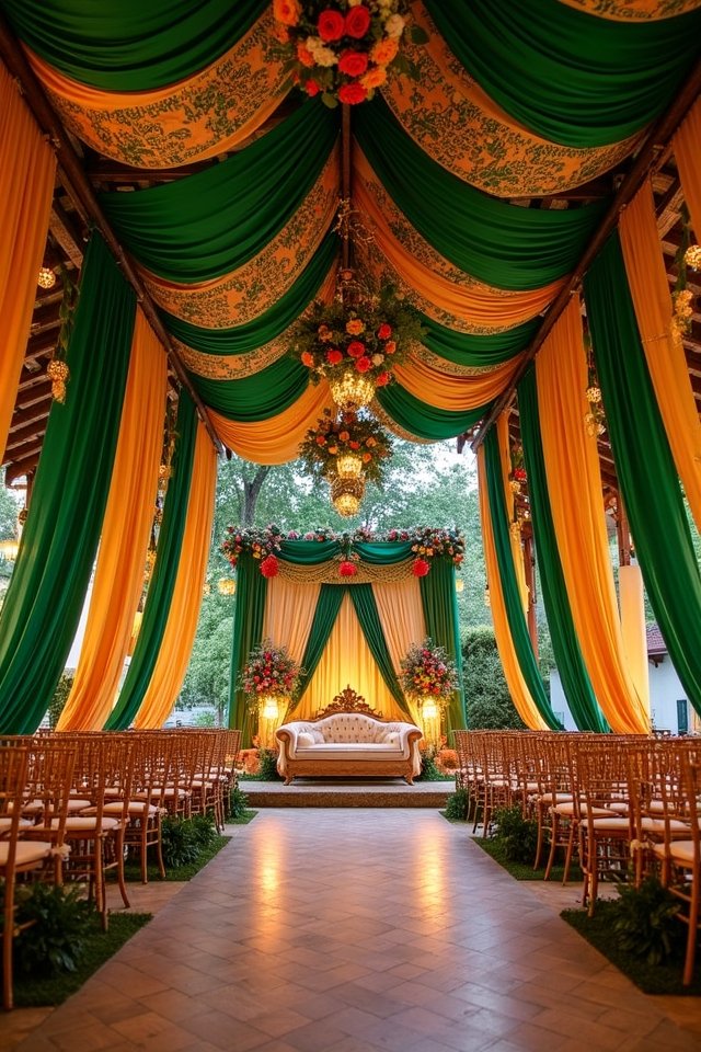 vibrant drapery for celebrations