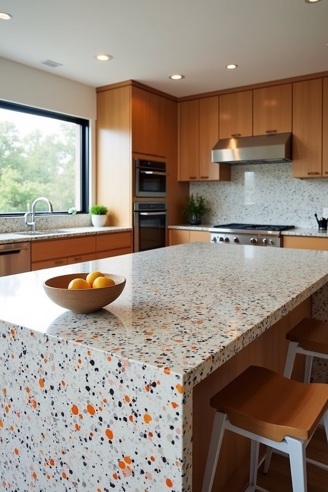 vibrant durable terrazzo countertops