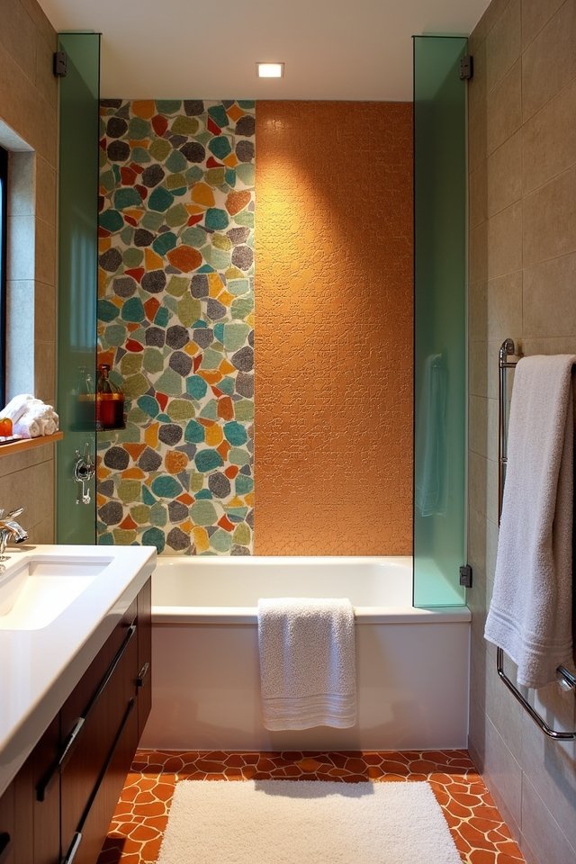 vibrant eclectic bathroom tiles