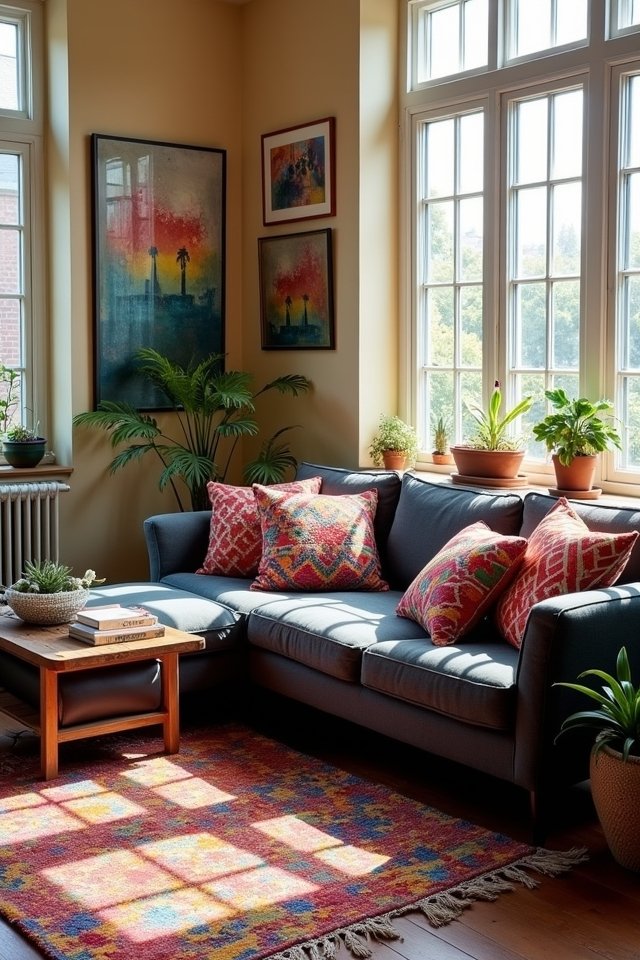 vibrant eclectic bohemian living