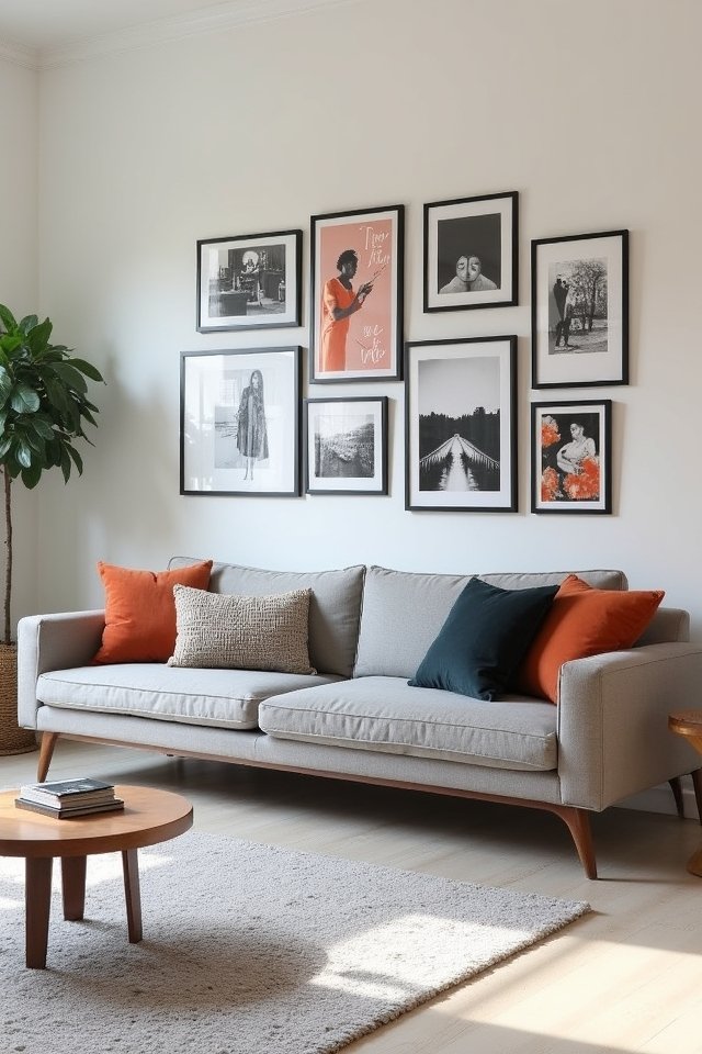 vibrant eclectic gallery wall