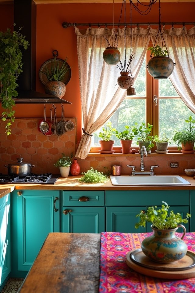 vibrant eclectic kitchen colors