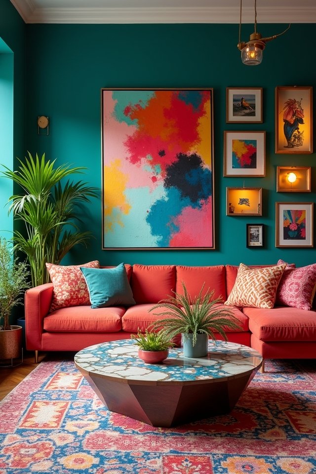 vibrant eclectic living room