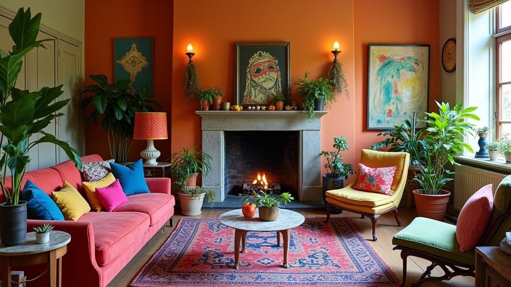vibrant eclectic living rooms