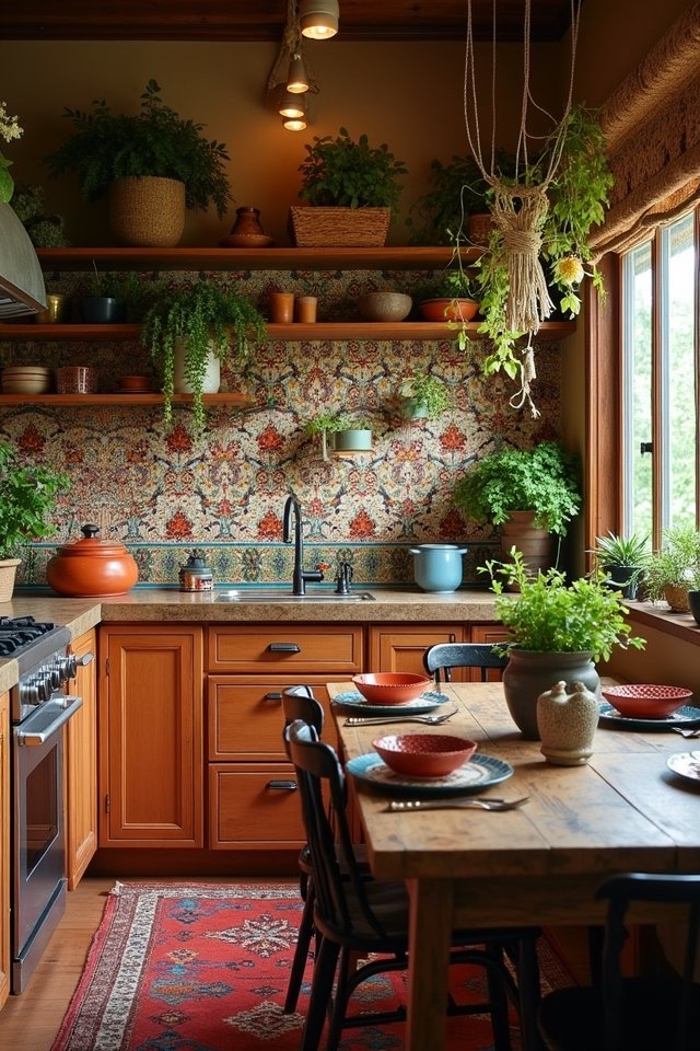 vibrant eclectic statement backsplash