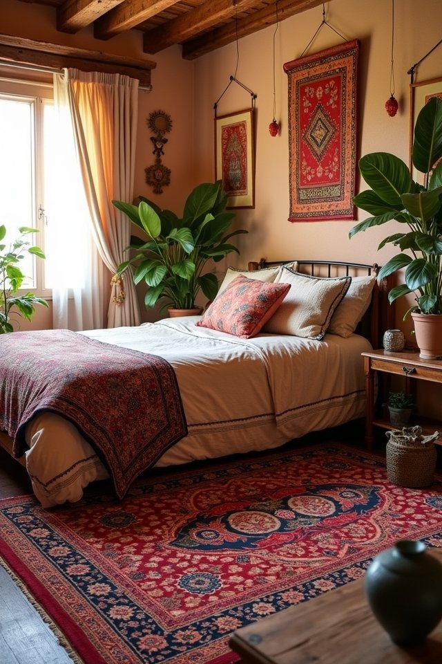 vibrant ethnic rug warmth