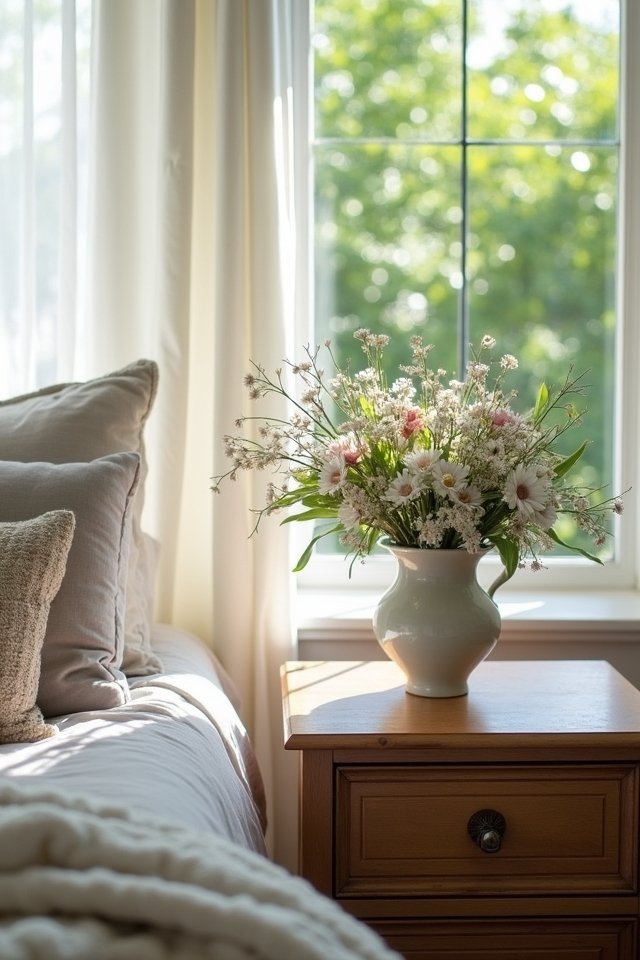 vibrant floral bedroom decor