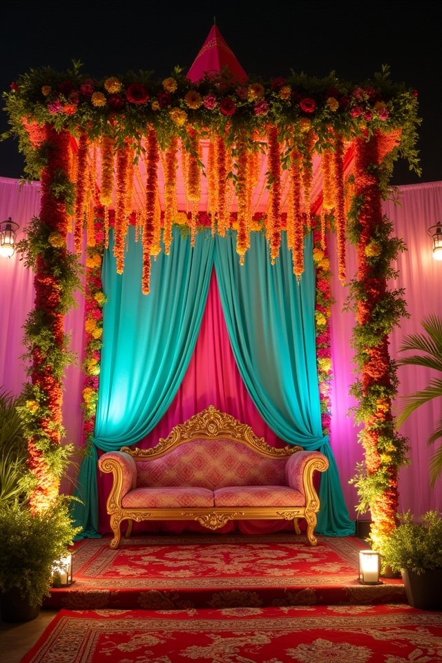 vibrant floral celebration backdrop