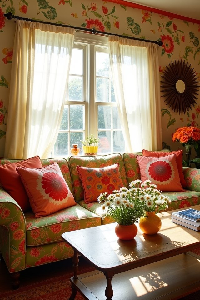 vibrant floral home decor