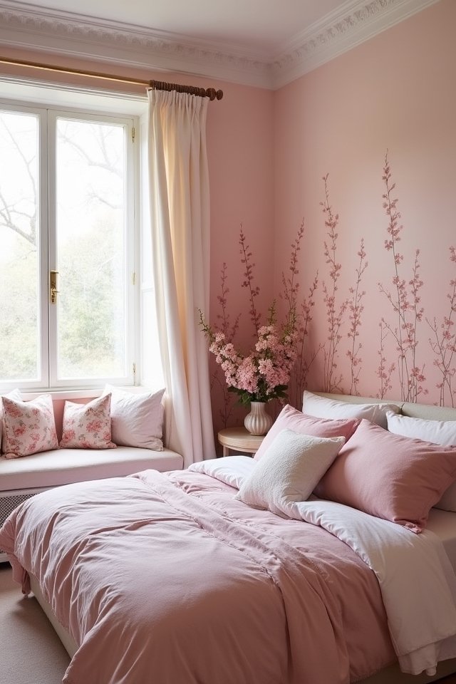 vibrant floral ombre design