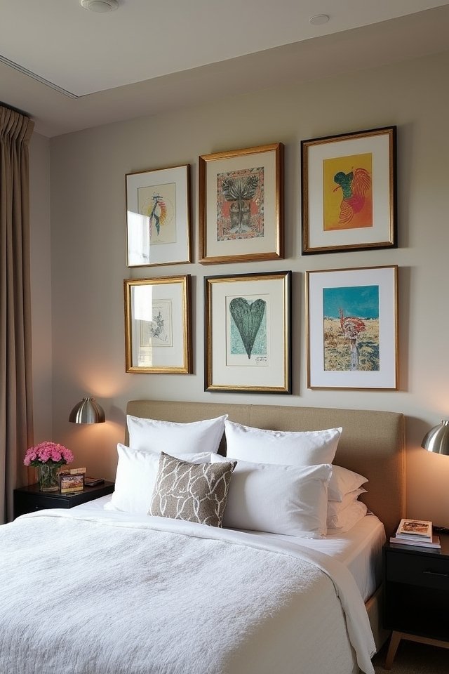 vibrant framed gallery wall