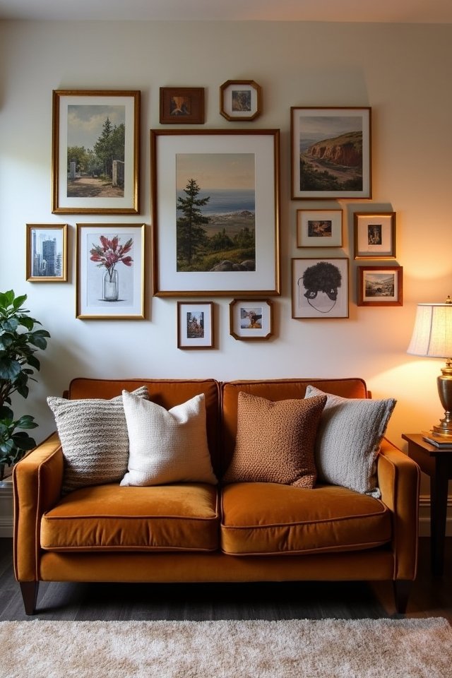 vibrant gallery wall creation