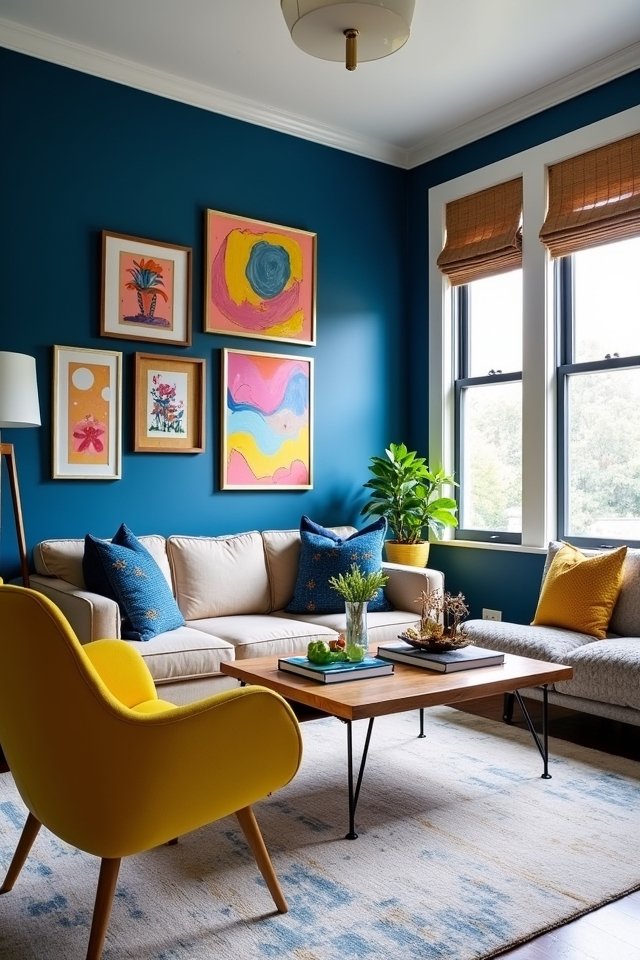vibrant gallery wall creation
