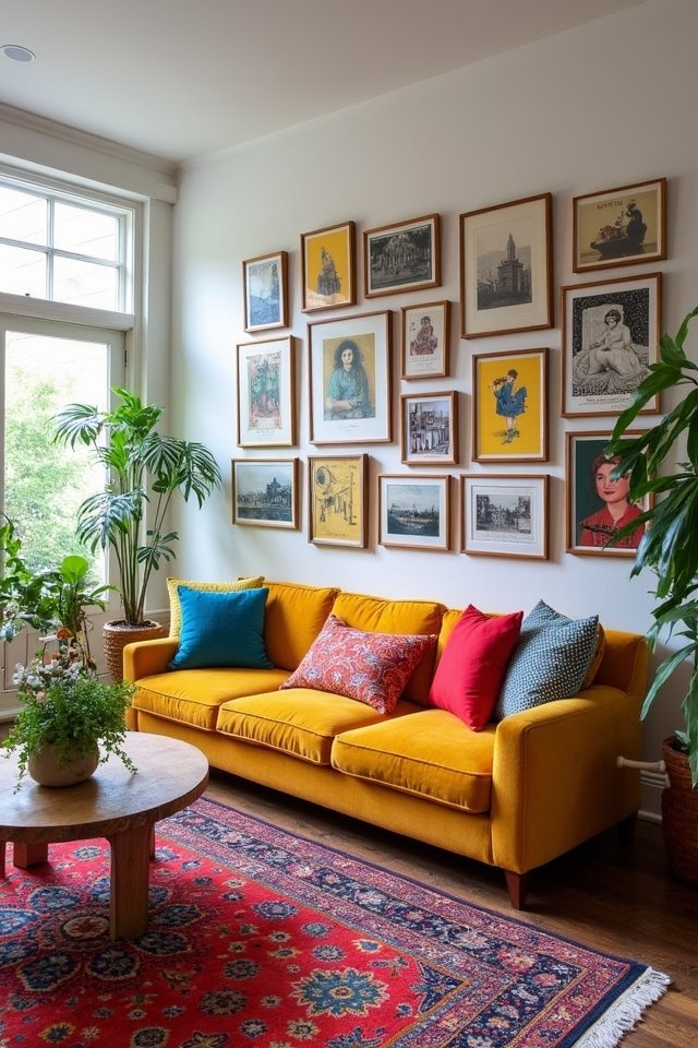 vibrant gallery wall inspiration