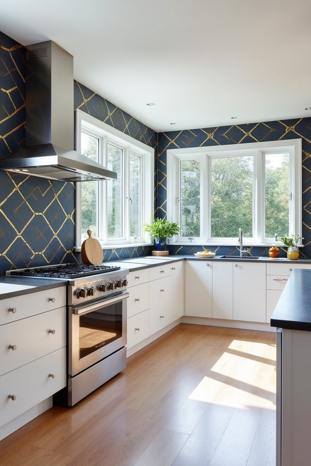 vibrant geometric kitchen patterns