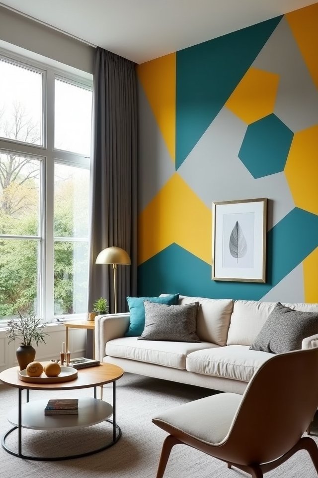vibrant geometric wall designs